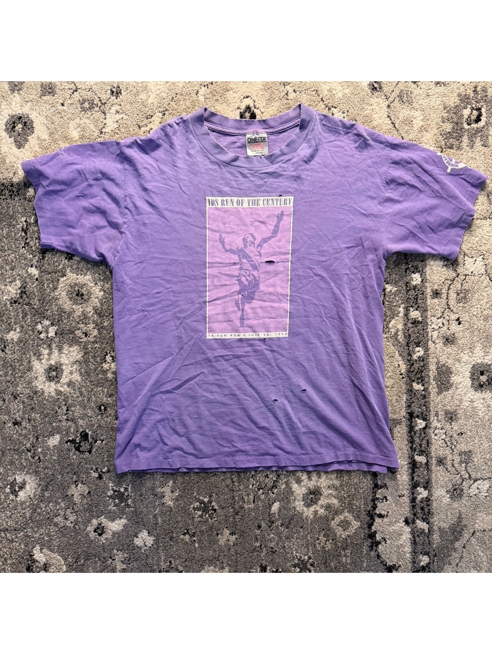 90’s Single Stitch Marathon Vintage Purple Tee Distressed